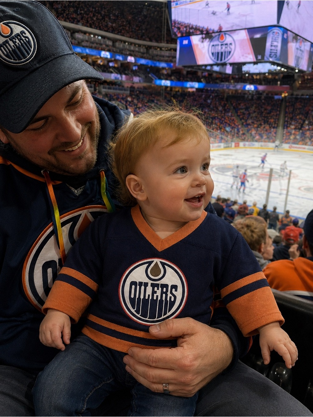 Edmonton Oilers NHL Baby Jersey 18 Months Blue Orange Hockey Fan Gear
